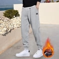 thumbnail image 2 of Fleece Lined Sweatpants for Men Plus Size Winter Thermal Warm Running Joggers Active Drawstring Elastic Waist Pants, 2 of 6