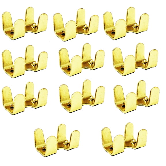 1-13/16" Hardware Lot of 10 Heavy Duty Brass Plated Rope Clamps 40379