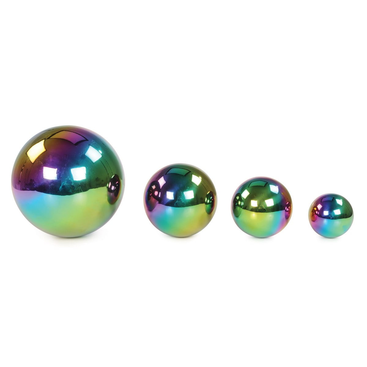TickiT Sensory Reflective Color Burst Toy Balls, Set of 4