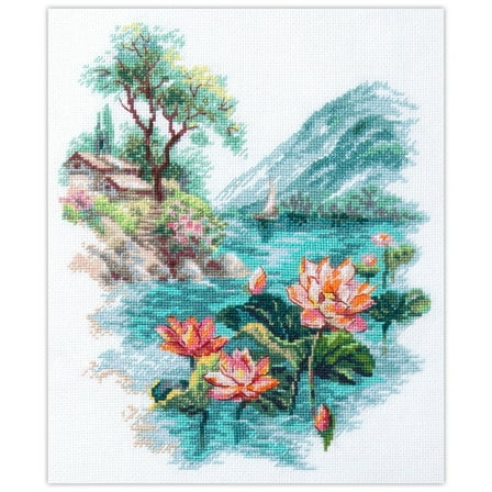 Blooming Lotuses 70-01 Counted Cross-Stitch Kit