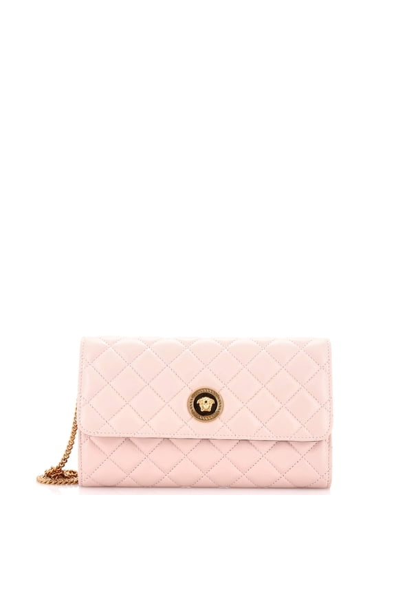 Pre-Owned Icon Wallet on Chain Quilted Leather By Rebag