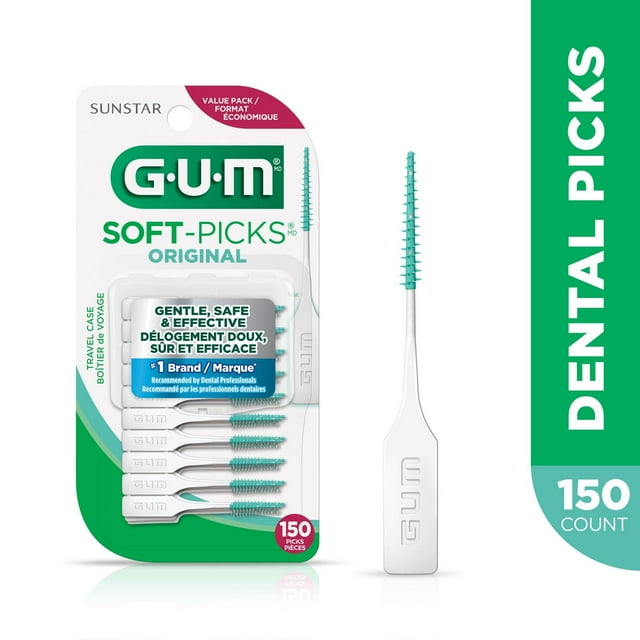 Soft-Picksᴹᴰ Original GUMᴹᴰ, boîte de voyage, 150 pièces