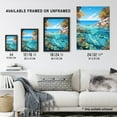 thumbnail image 4 of Serene Coral Reef Bay Artwork Scenic Turquoise Seascape Art Print Framed Poster Wall Decor 12x16 inch, 4 of 5