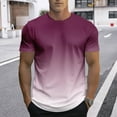 thumbnail image 2 of Wdgfv Men's Gradient Color T-Shirt, Short Sleeve Crewneck, Casual Summer Top, 2 of 5