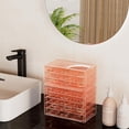 thumbnail image 4 of Acrylic Earrings Holder Organizer Box Large Clear Earring Jewelry Storage Organizer Box Transparent Stackable Drawers Jewelry Display for Earrings Necklace Bracelets Rings Layers Pi, 4 of 7