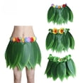 thumbnail image 3 of Falda de hojas de imitación para niños y adultos, falda de hojas, falda decorativa para fiestas en la playa, para actuaciones, hawaianas, 3 of 8