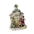 thumbnail image 3 of Figura de pueblo navideño iluminado, decoración navideña, decoración de mesa navideña para festivales, fiestas en la oficina, sala de estar, chimenea Arbol de navidad, 3 of 8