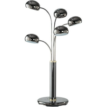 OK Lighting Table Lamp, Black Chrome