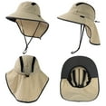 thumbnail image 5 of TOP-EX XXL/XL/L/M Mens Sun Hat with Neck Flap & Sunglass Slot – Wide Brim UPF 50+ UV Protection, Waterproof, Packable for Big Heads Fishing Hiking Outdoor Beige XL/XXL, 5 of 9
