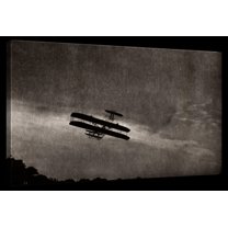 Elephant Stock The Aeroplane 1910 Wall Art - Horizontal Canvas Wall Art - Living Room Wall Decor - Photography Transportation Canvas - Gray And Blackdecor By Alfred Stieglitz - 51" x 34"