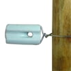 Field Guardian Wood Post Screw-In Ring Polyrope Insulator, White