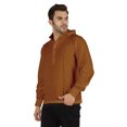 thumbnail image 4 of Inkmeso Solid Henley Hooded Short Kurta For MensLong Sleeve Cotton T-shirt Regular Fit Summer Wear, 4 of 7