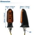 thumbnail image 4 of Motorcycle Turn Signal Assembly LED Three-ball Light Motorcycle Blinkers with Bright Yellow Lamp Universal Front/Rear Motorcycle LED Lights Orange Housing 1 Pcs, 4 of 7