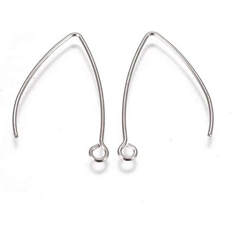 Ear Hook & Earback 200pcs/lot 316L Stainless Steel Earring Clasps Simple  Hook Earring Base for Jewelry Making DIY Drop Earring Findings Supplies for  Jewelry Making DIY 