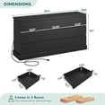 thumbnail image 2 of 9 Drawers Dresser Wide Chest of Drawers with Power Outlets for Bedroom, Long TV Stand Storage Cabinet with 9 Drawers for Living Room, Black, 2 of 9