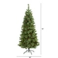 thumbnail image 2 of Nearly Natural 6ft. White Mountain Pine Artificial Christmas Tree, Green, 2 of 6