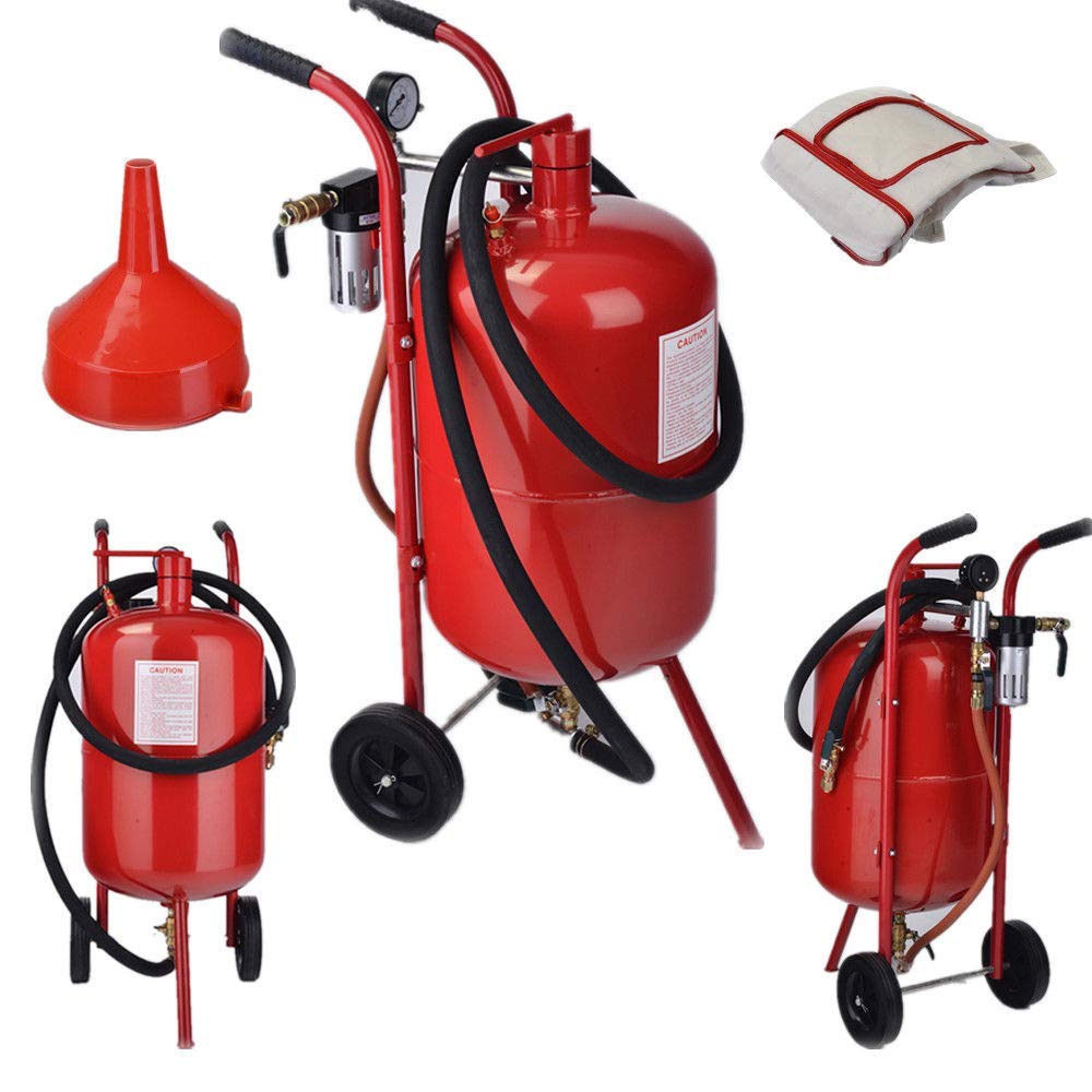 UBesGoo Portable Air Sandblaster 10 Gallon Capacity Sand Blaster Kit