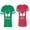 Men Green / Women Red, variant on World's Greatest Husband Wife Matching Couple Cotton Jerseys (Men Green / Women Black) (Men S / Women S)