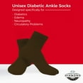 thumbnail image 3 of Diabetic Ankle Socks, Non-Binding Circulatory Cushion Cotton Quarter Socks for Men’s Women’s (Brown - 12 Pairs, Socks Size 13-15, Fit Men's Shoe Size 9-14), 3 of 6