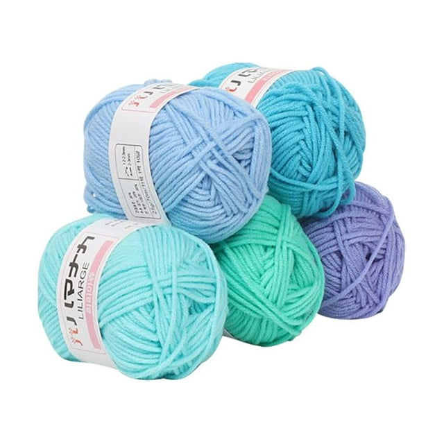 LSLJS 5PCS Acrylic Line Crochet Diy Medium Thick Cushion Doll Hook Shoes Line Wool, Home Accessories