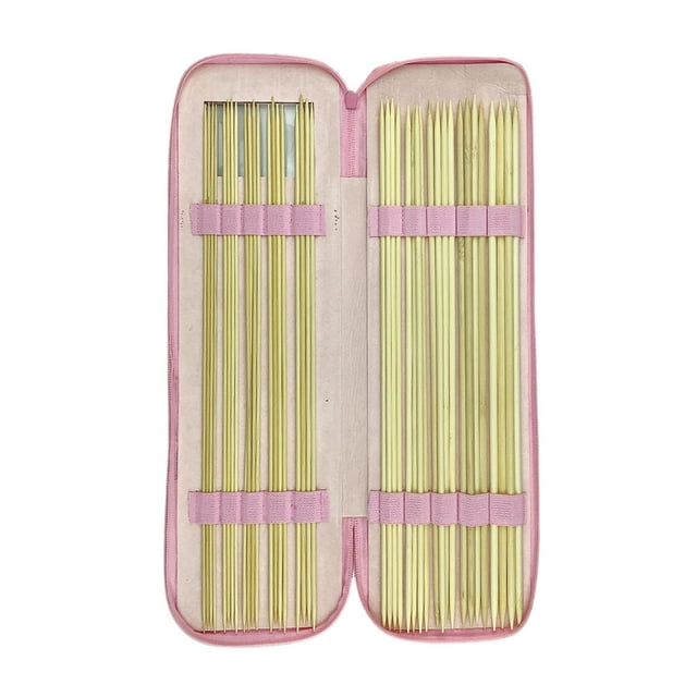 Herramientas de tejer Guantes de tejido de doble punta para principiantes Tejer 10 tamaños con bolsa de almacenamiento Suéter intercambiable Proyectos para adultos Ganchos de 35cm Sunnimix Tejer Ganchillos