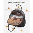 thumbnail image 3 of Mochila Pañalera Mini Acolchada Impermeable LOVEVOOK Negra, 3 of 7