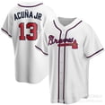 thumbnail image 1 of Warriors 27Riley/13Acuna Jr./8Rosario Red Baseball Jersey, 1 of 3