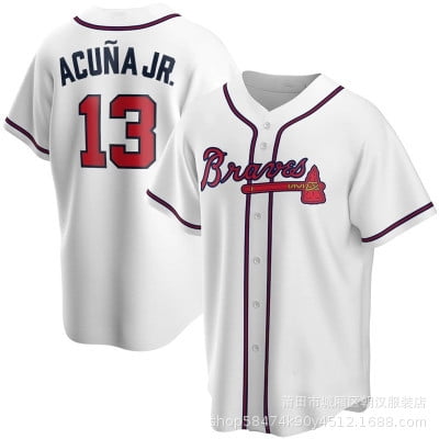 Warriors 27Riley/13Acuna Jr./8Rosario Red Baseball Jersey