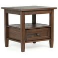 thumbnail image 3 of Simpli Home Warm Shaker Solid Wood 20 inch Wide Transitional End Table in Distressed Charcoal Brown, 3 of 10