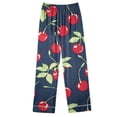 thumbnail image 6 of successthop Cherry Pajamas for Women Long Sleeve Lapel Button Down Nightwear and Pj Pant Print Sleepwear with Pockets L, 6 of 7