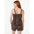 thumbnail image 5 of Joyspun Women's Gauze Smocked Top and Shorts Pajama Set, 2-Piece, Sizes S to 3X, 5 of 6