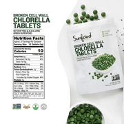Sunfood Superfoods Organic Chlorella Tablets Chlorophyll Green Superfood Tabs, 4 oz