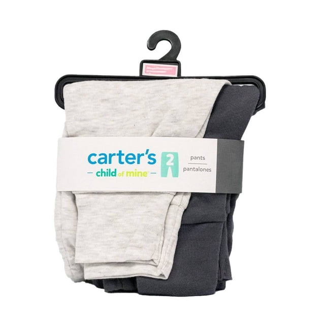 Pantalones Child of Mine Carter's para Niño, con Elástico en Cintura y Tobillos 2 Piezas Multicolor Talla 12M