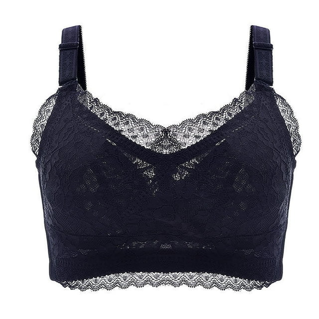 Cathalem Womens Wireless Bra Full Cup Pads Large Size Breathable Bras,Black 36/80
