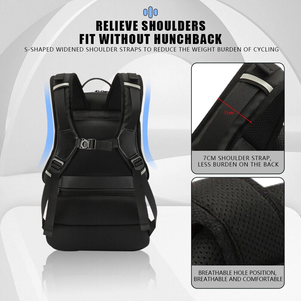 Motorcycle Helmet Backpack Large Capacity Waterproof Helmet Holder Storage Bag with Reflective Stripe for Men