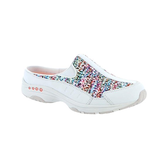 Easy Spirit Womens Travel Time Leather Slip-On Sneakers White 7.5 Narrow (AA,N)