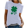 thumbnail image 2 of T-shirt de la Saint-Patrick pour Femmes Mode Col Rond Imprimé Manches Courtes T-shirt Décontracté Ample Hauts T-Shirts de la Saint-Patrick pour Femmes, 2 of 6