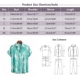 thumbnail image 3 of XFHLMJFF Mens Shirts Summer Casual Classic Basic Chic Fashion Coconut Leaf Style Short Sleeve Handsome Blouse, 3 of 8