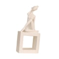 thumbnail image 4 of Estatua de niña, decoración del hogar, recuerdos, personaje, estética, creativa, moderna, figura Blanco, 4 of 9