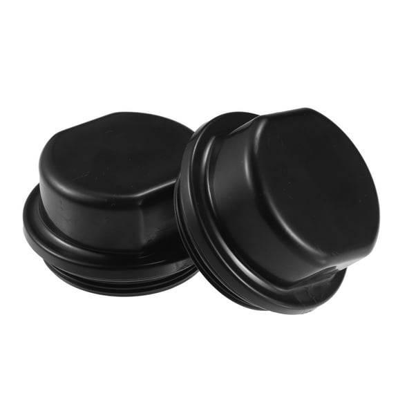 Unique Bargains 2 Set Vehicle Hub Dust Cover with Rubber Ring for Dexter Vortex for Marine Durable Plastic Black