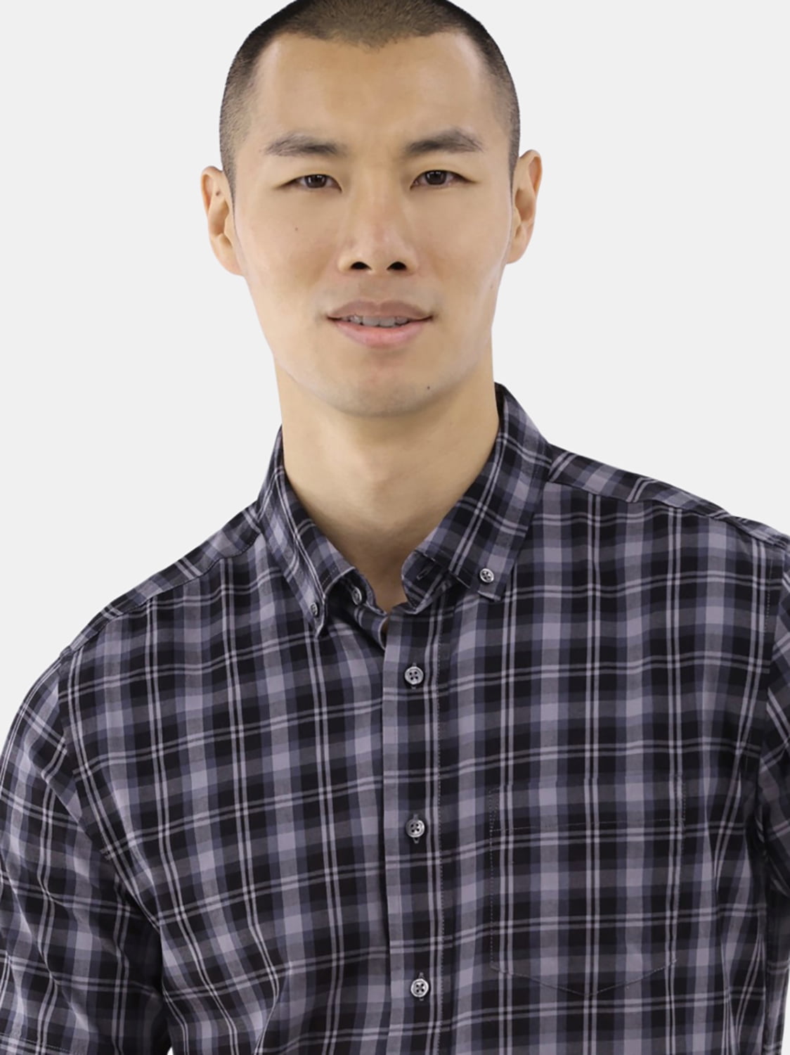 George Men's & Big Men's Short Sleeve Poplin Button-Up Shirt, Sizes S-3XL