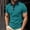(Casual 165)Mint Green, variant on DayScoop Plus Size T-Shirt for Men Solid Color T Shirt Summer Short Sleeve Casual Fashion Buttons Striped Dry Sporty Breathable Turndown Collar Tops