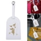 thumbnail image 3 of Etiqueta de equipaje, identificador de etiqueta de cuero, cubierta de privacidad, bolsa de viaje, para hombres, Oro blanco, 3 of 9