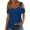 Navy, variant on WIZUTIZ Plus Size Tops for Women up to 65% Off Breathable Fluffy Athletic Tee V-Neck Cozy Style Short Sleeve Tshirt Elegant Solid Linen Tshirts Comfy Holiday Beach T-shirt Casual Ladies Tops Navy