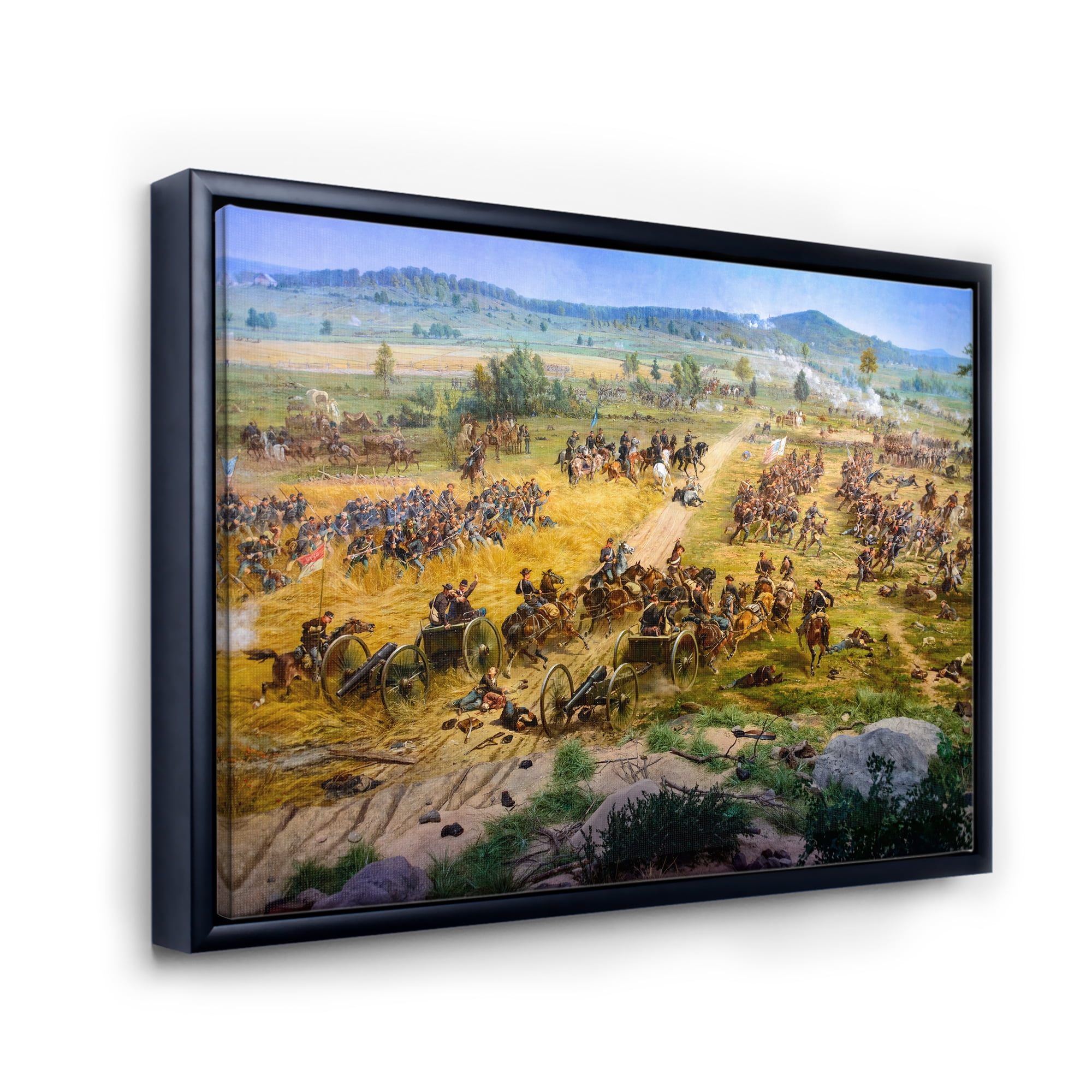 Designart 'Historical Gettysburg National Military Park' Vintage Framed Canvas Wall Art Print