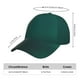 thumbnail image 2 of Fotbe Dark teal green Gorro Clásico de Béisbol, Gorra Ajustable con Broche Snapback, Gorro de Exterior de Algodón Suave, 2 of 6