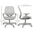 thumbnail image 3 of Vinsetto Mesh Office Chair, Small Computer Desk Chair, Space Saving, Grey, 3 of 10