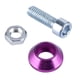 thumbnail image 4 of Coche 20 pares ARANDELA DE GUARDABARROS EXTERIOR VESTIR TORNILLO TORNILLO 24MM ANODIZADO- Púrpura Cola Tornillo de los tornillos de la arandela de vestir, 4 of 8
