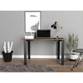 thumbnail image 7 of Writing Desk, Modern Classic Mahogany Finish with Steel Legs | 47.2” Wide | Brown | Particle Board, 7 of 7