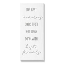 Stupell Best Memories From Bad Ideas Funny Inspirational Painting Gallery Wrapped Canvas Print Wall Art